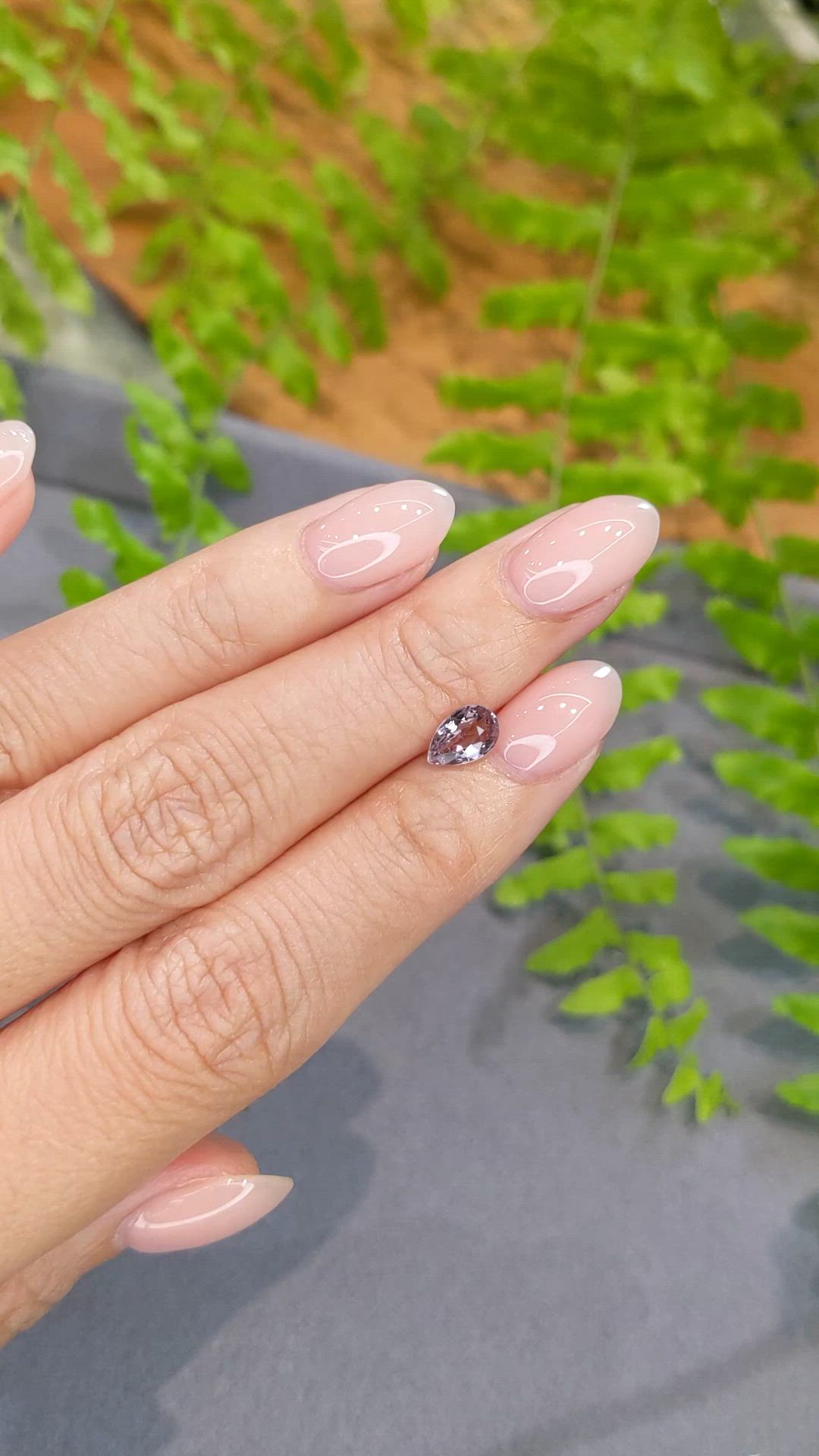 0.84 Ct. Purplish Pink Spinel from Tanzania Size Video