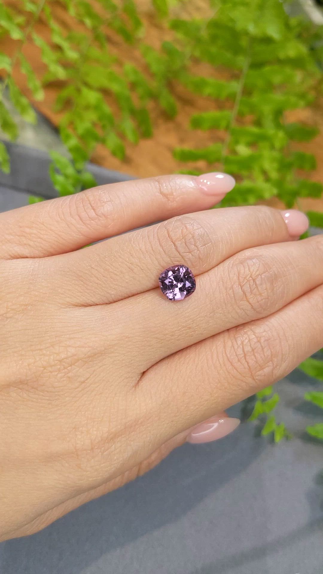 2.50 Ct. Pinkish Purple Spinel from Tanzania Size Video