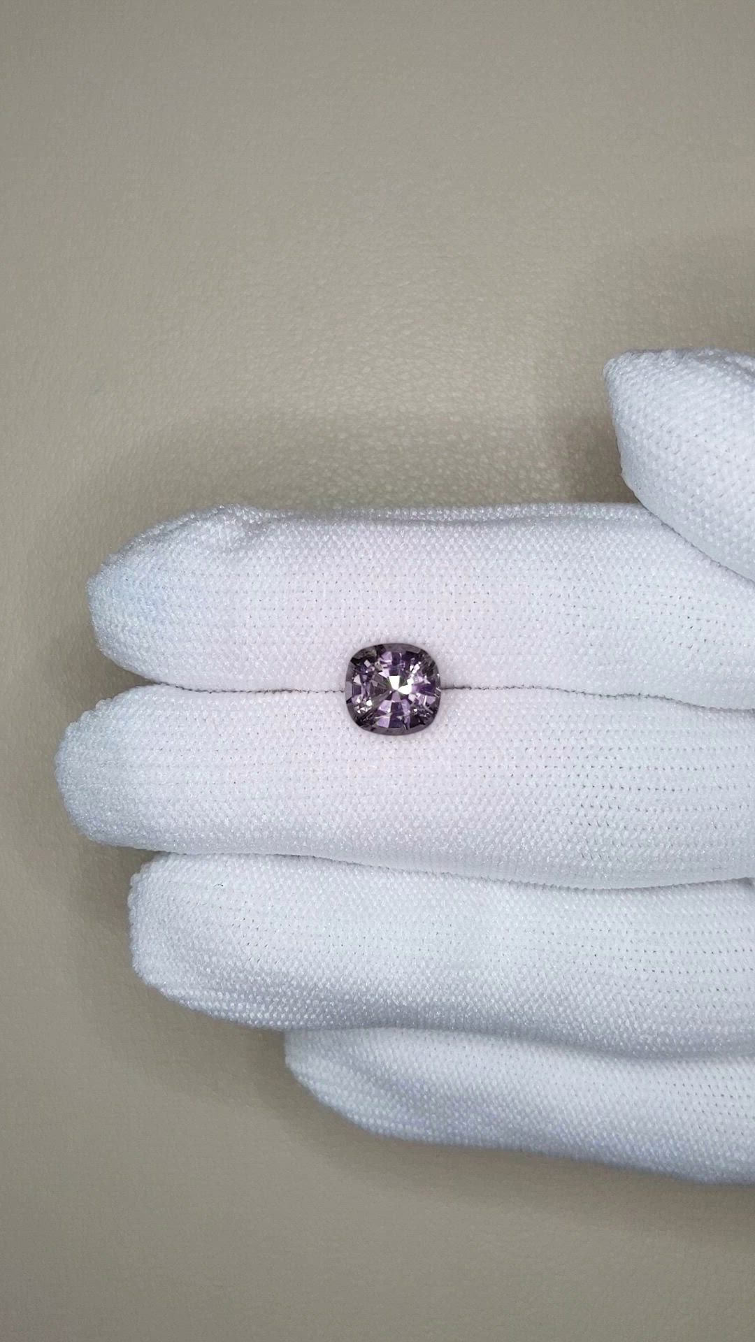 2.50 Ct. Pinkish Purple Spinel from Tanzania Size Video