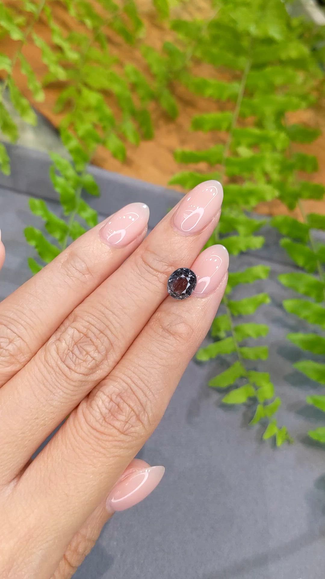 2.22 Ct. Grey Spinel from Burma (Myanmar) Size Video