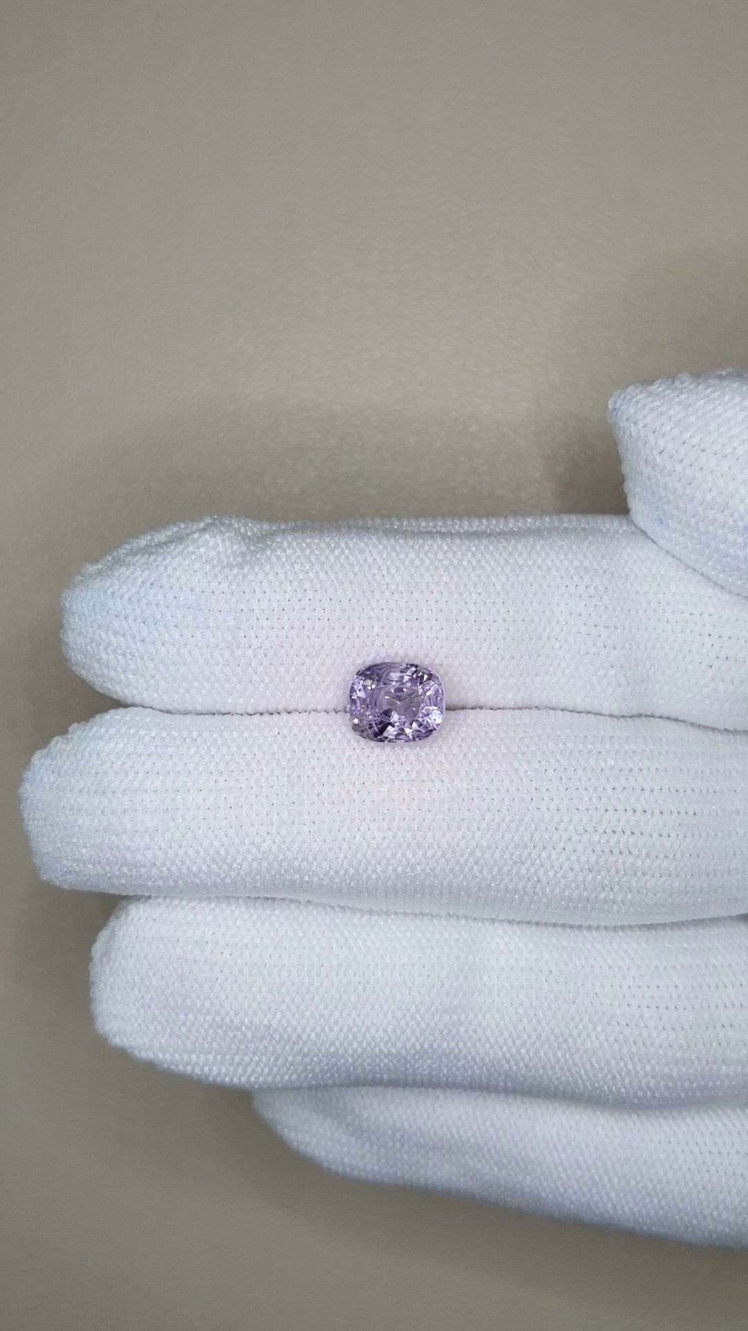 2.06 Ct. Pinkish Purple Spinel from Tanzania Size Video