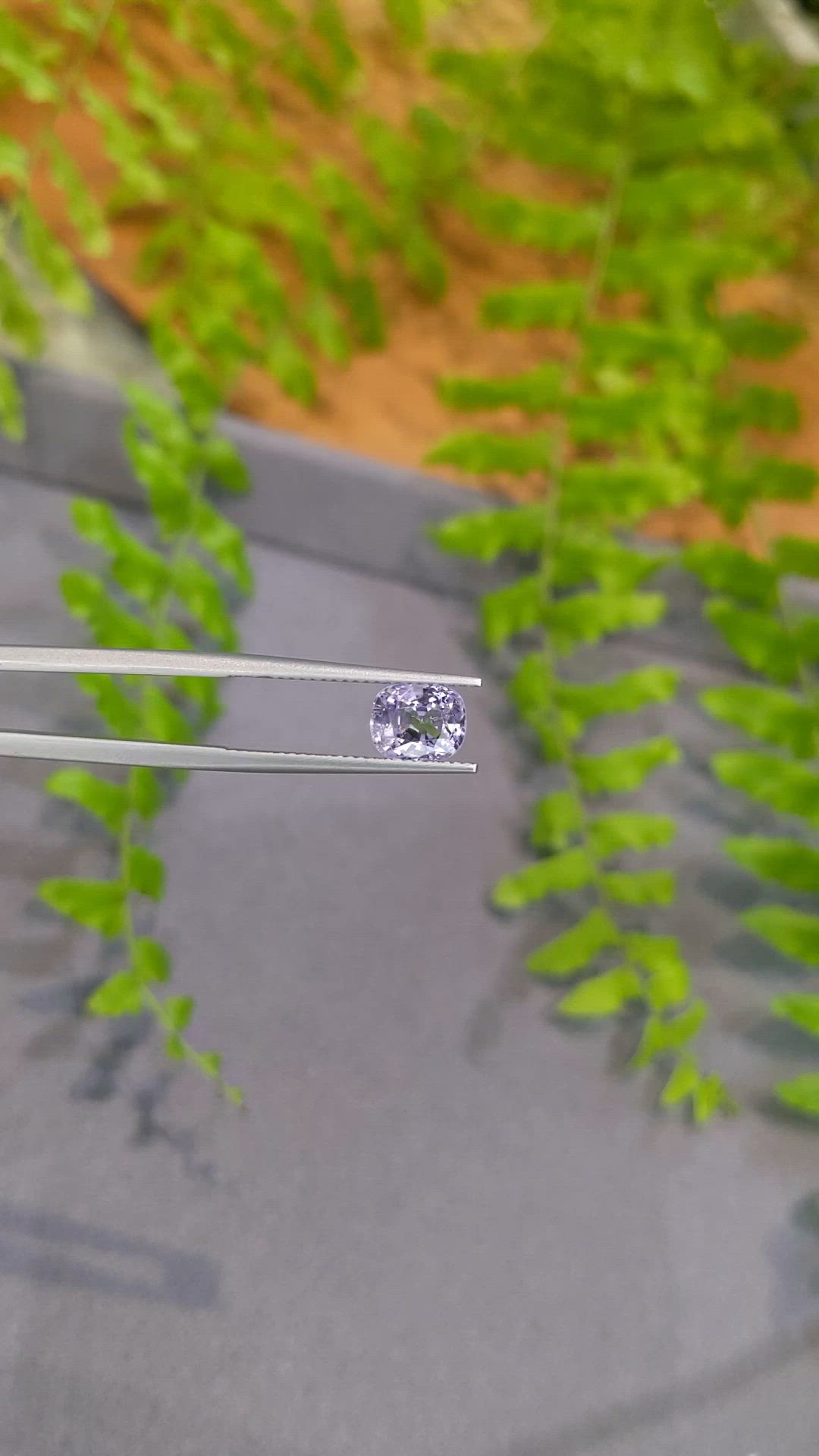 2.06 Ct. Pinkish Purple Spinel from Tanzania Size Video