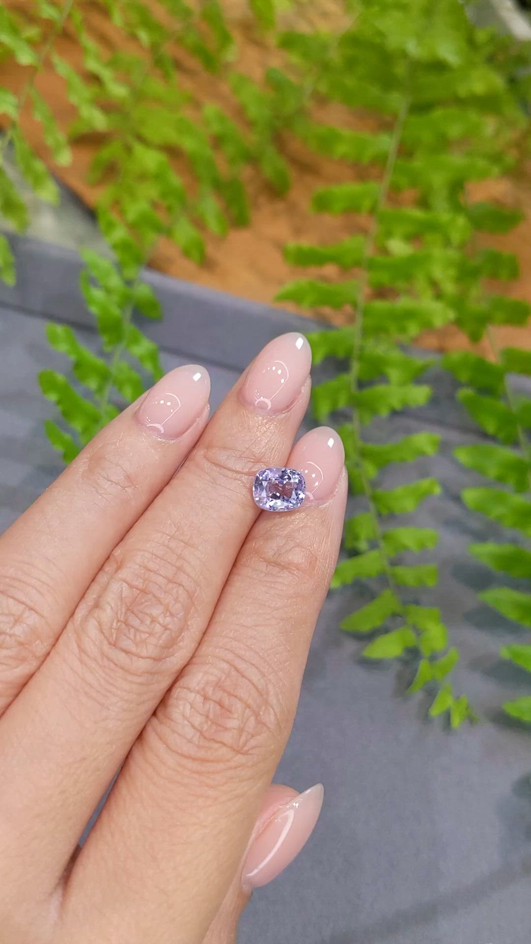 2.06 Ct. Pinkish Purple Spinel from Tanzania Size Video