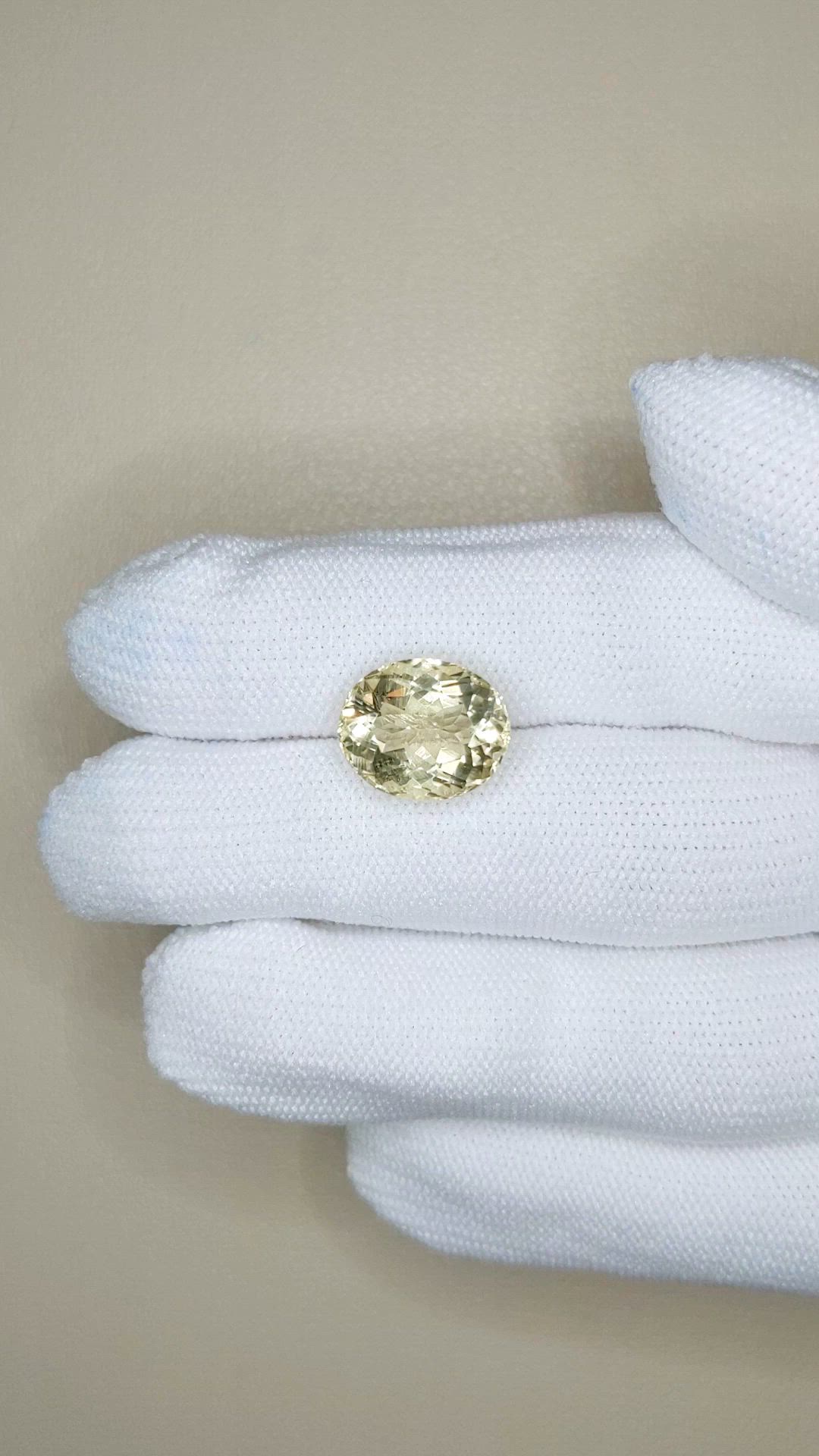 6.05 Ct. Yellow Scapolite from Ceylon (Sri Lanka) Size Video