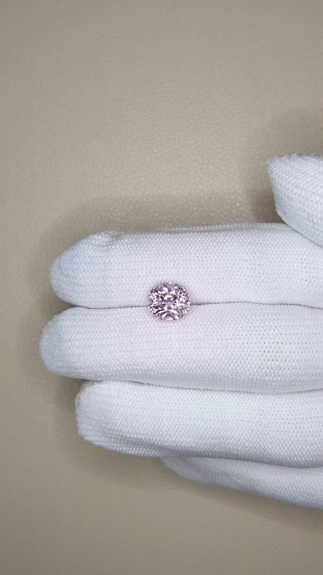 2.70 Ct. Purplish Pink Spinel from Burma (Myanmar) Size Video