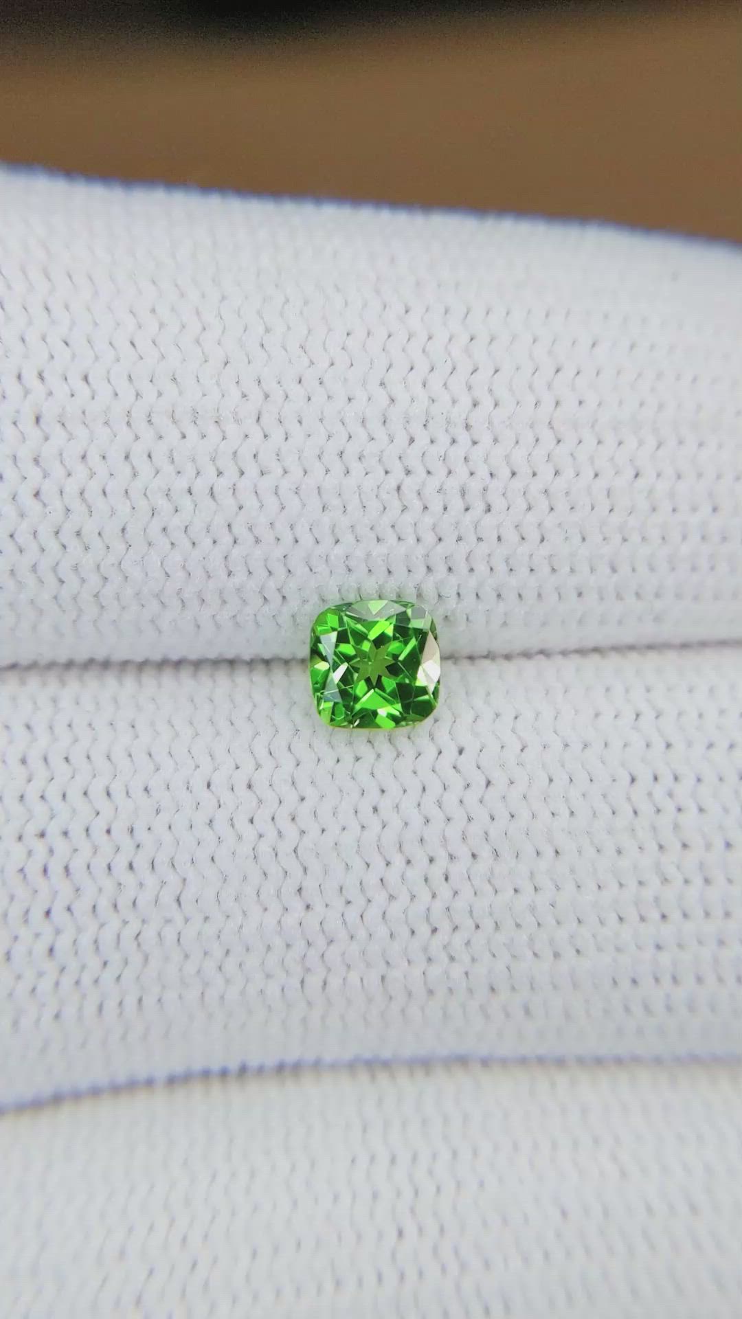 0.71 Ct. Tsavorite Garnet from Tanzania Size Video