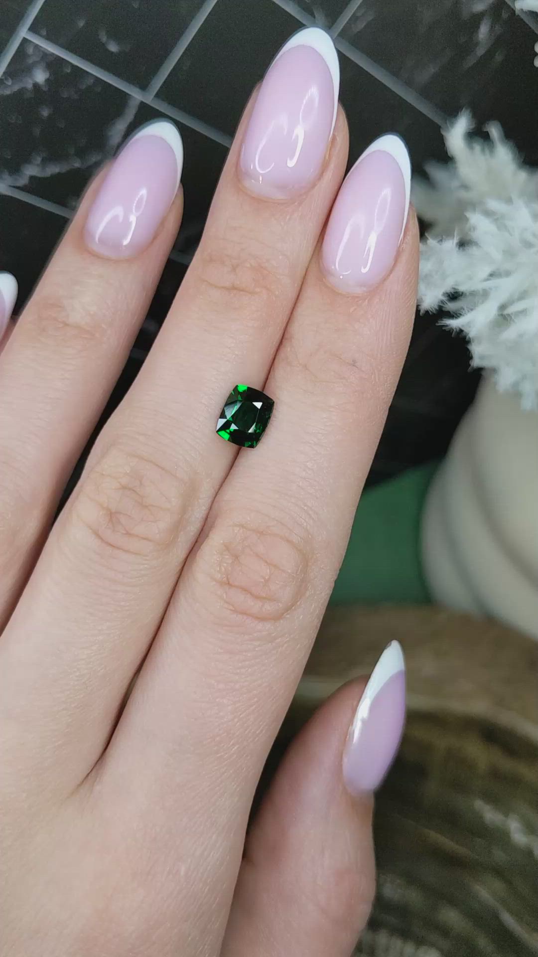 1.40 Ct. Tsavorite Garnet from Tanzania Size Video