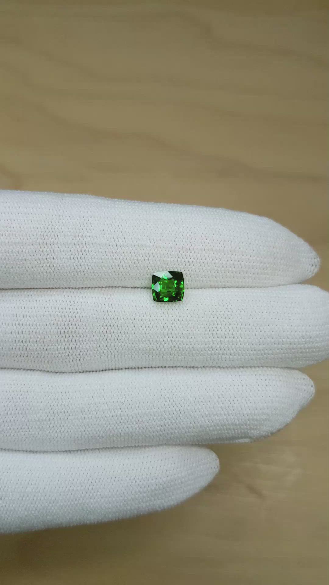 1.53 Ct. Tsavorite Garnet from Tanzania Size Video