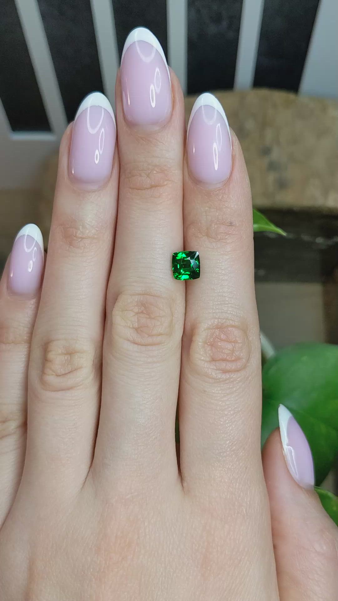 1.53 Ct. Tsavorite Garnet from Tanzania Size Video