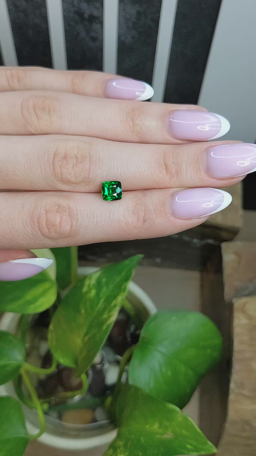 1.53 Ct. Tsavorite Garnet from Tanzania Size Video