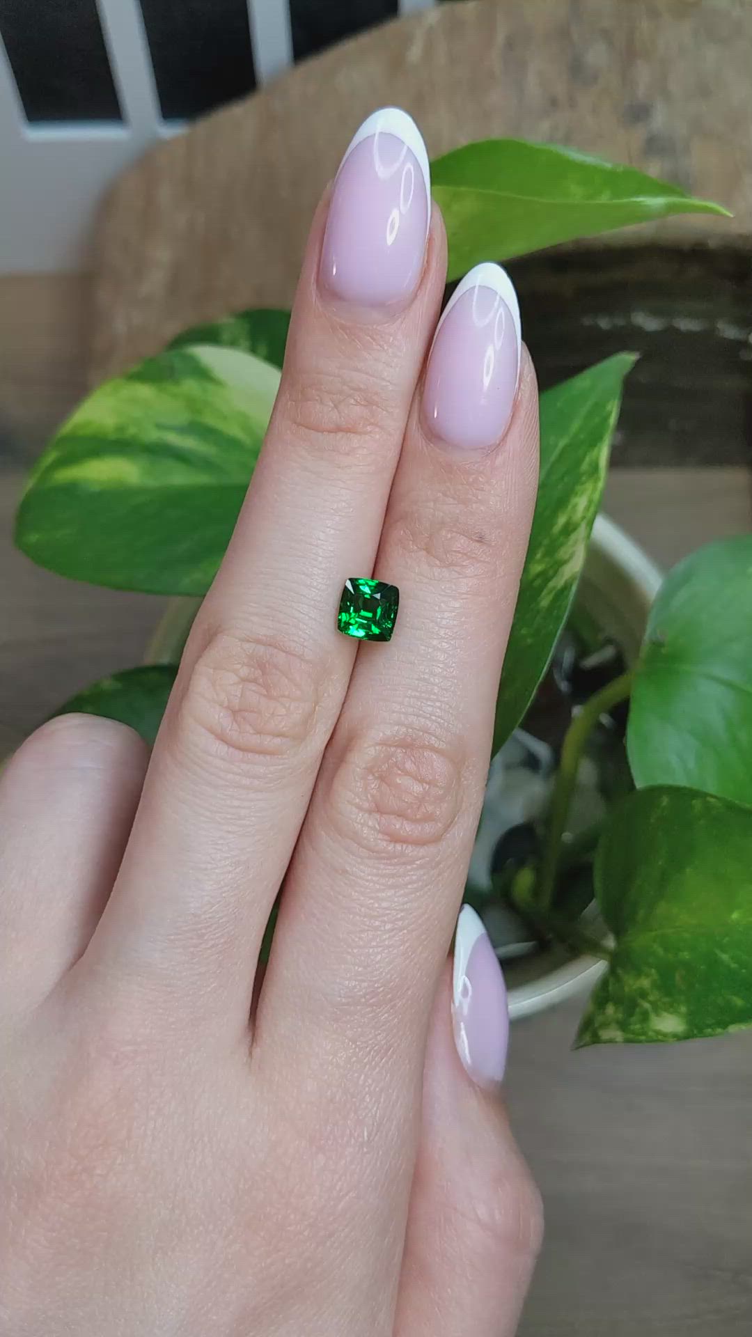 1.53 Ct. Tsavorite Garnet from Tanzania Size Video