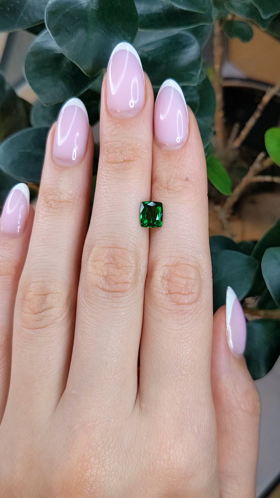1.54 Ct. Tsavorite Garnet from Tanzania Size Video