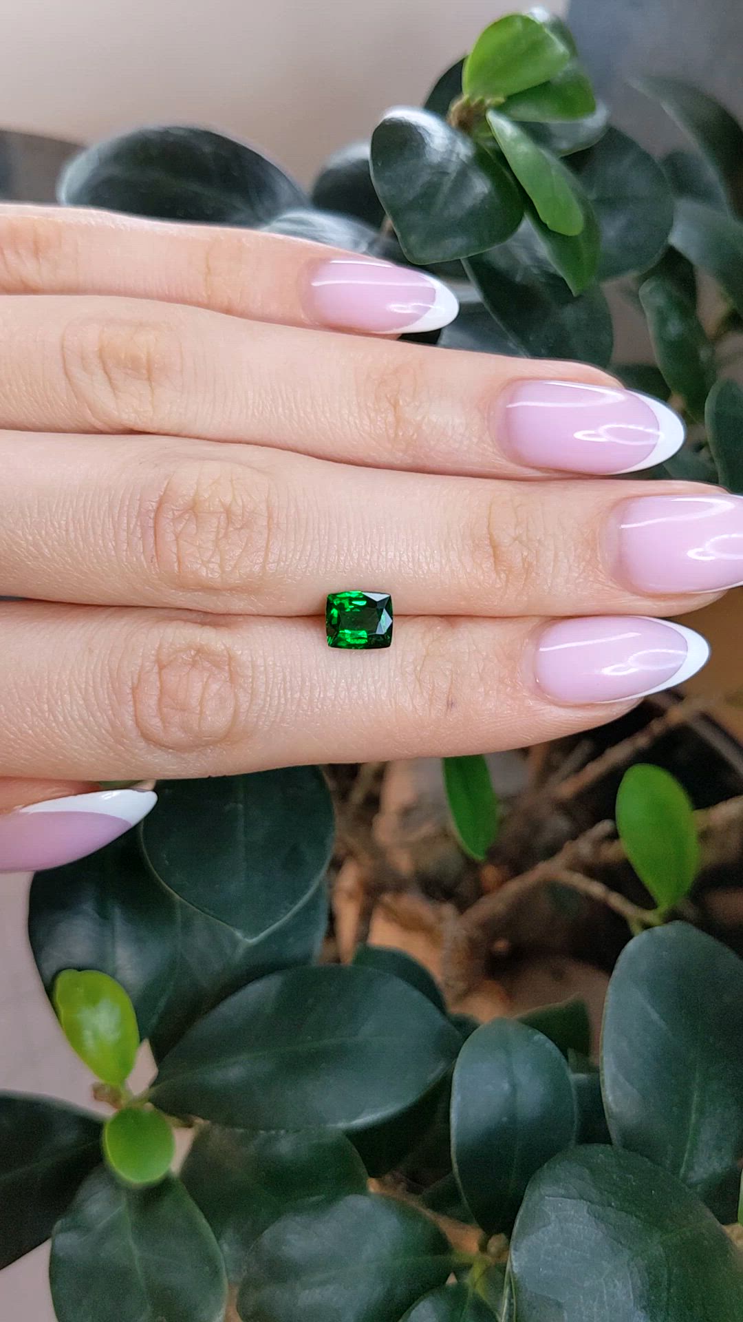 1.54 Ct. Tsavorite Garnet from Tanzania Size Video