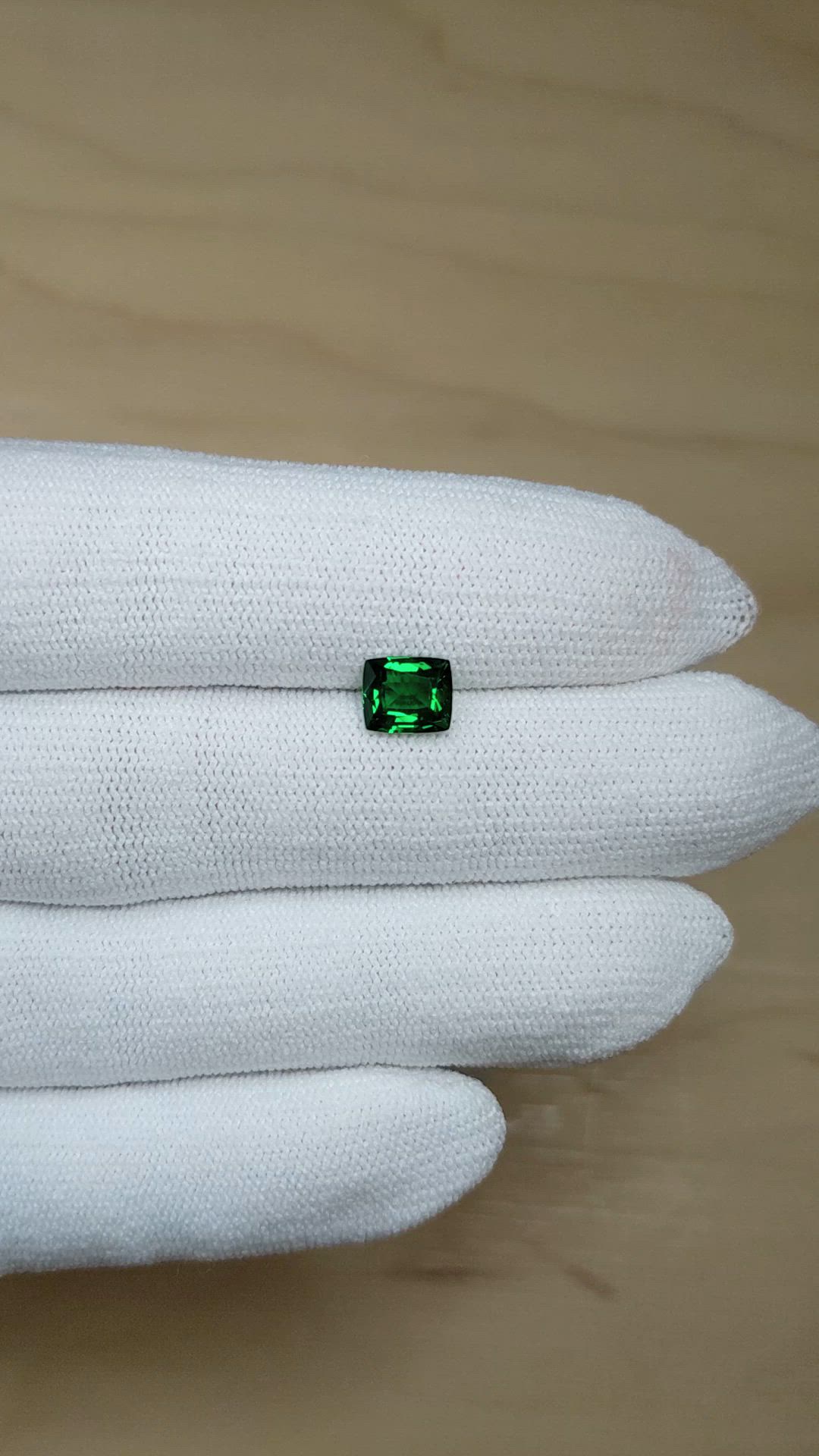 1.54 Ct. Tsavorite Garnet from Tanzania Size Video