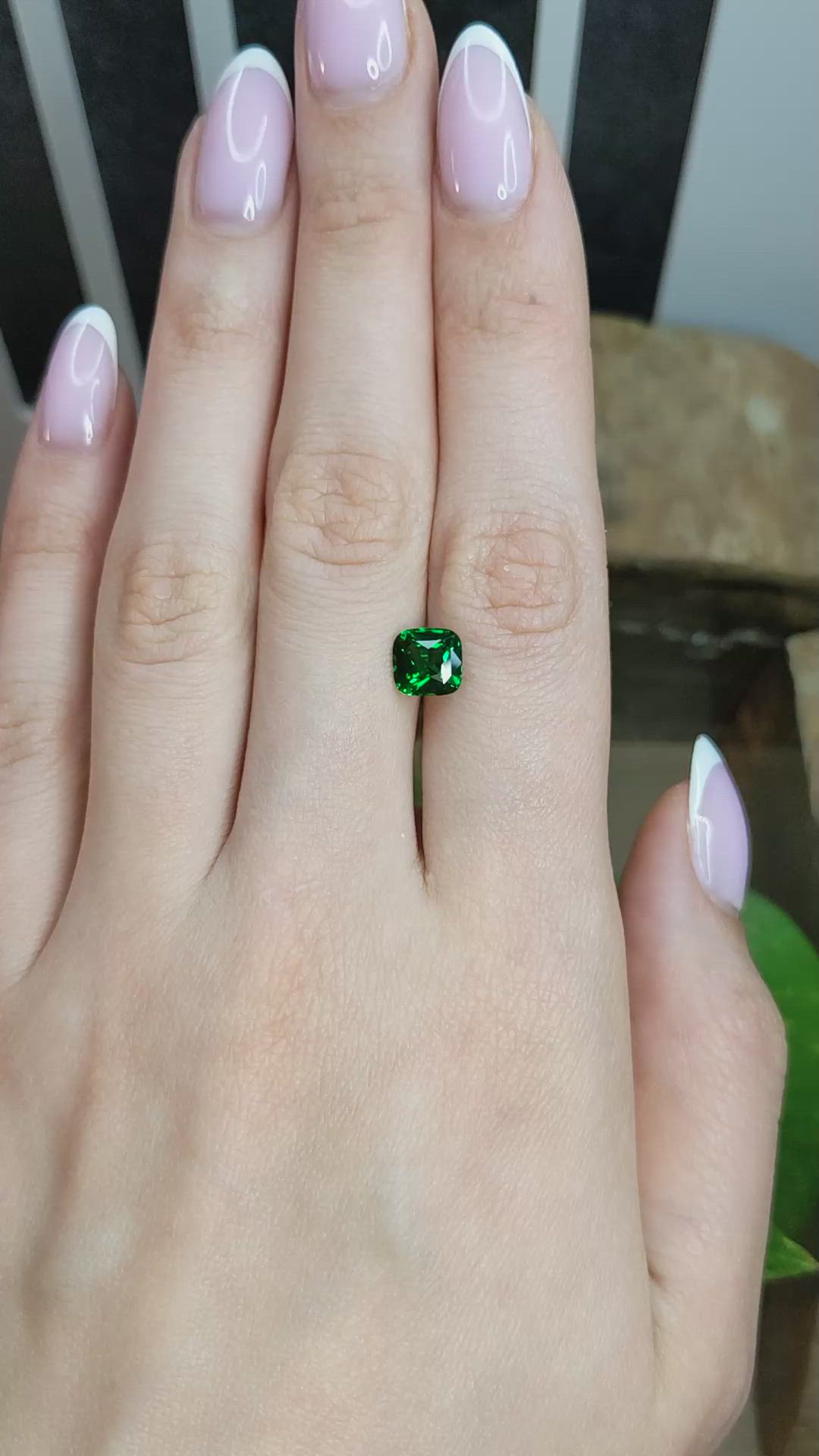 1.67 Ct. Tsavorite Garnet from Tanzania Size Video