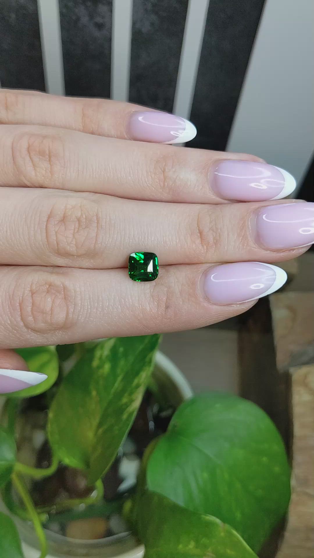1.67 Ct. Tsavorite Garnet from Tanzania Size Video