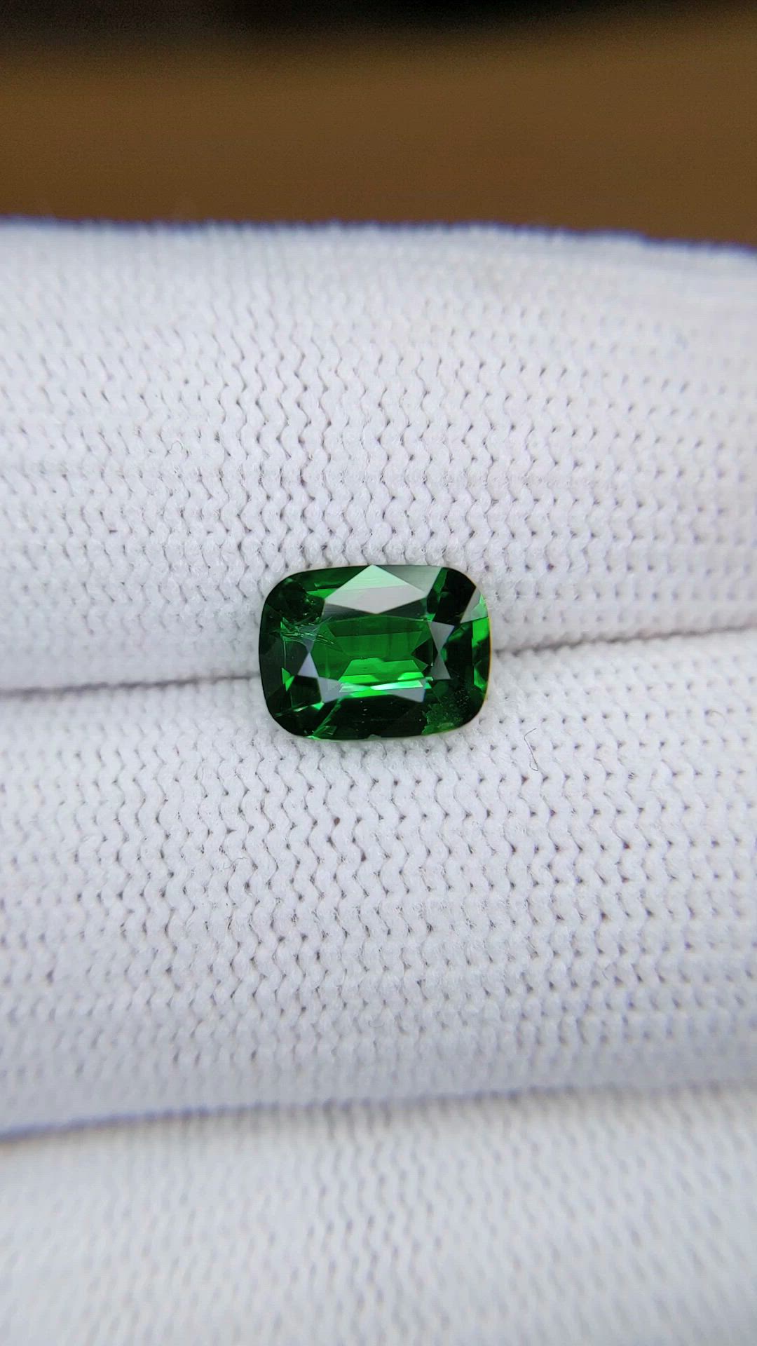 2.11 Ct. Tsavorite Garnet from Tanzania Size Video