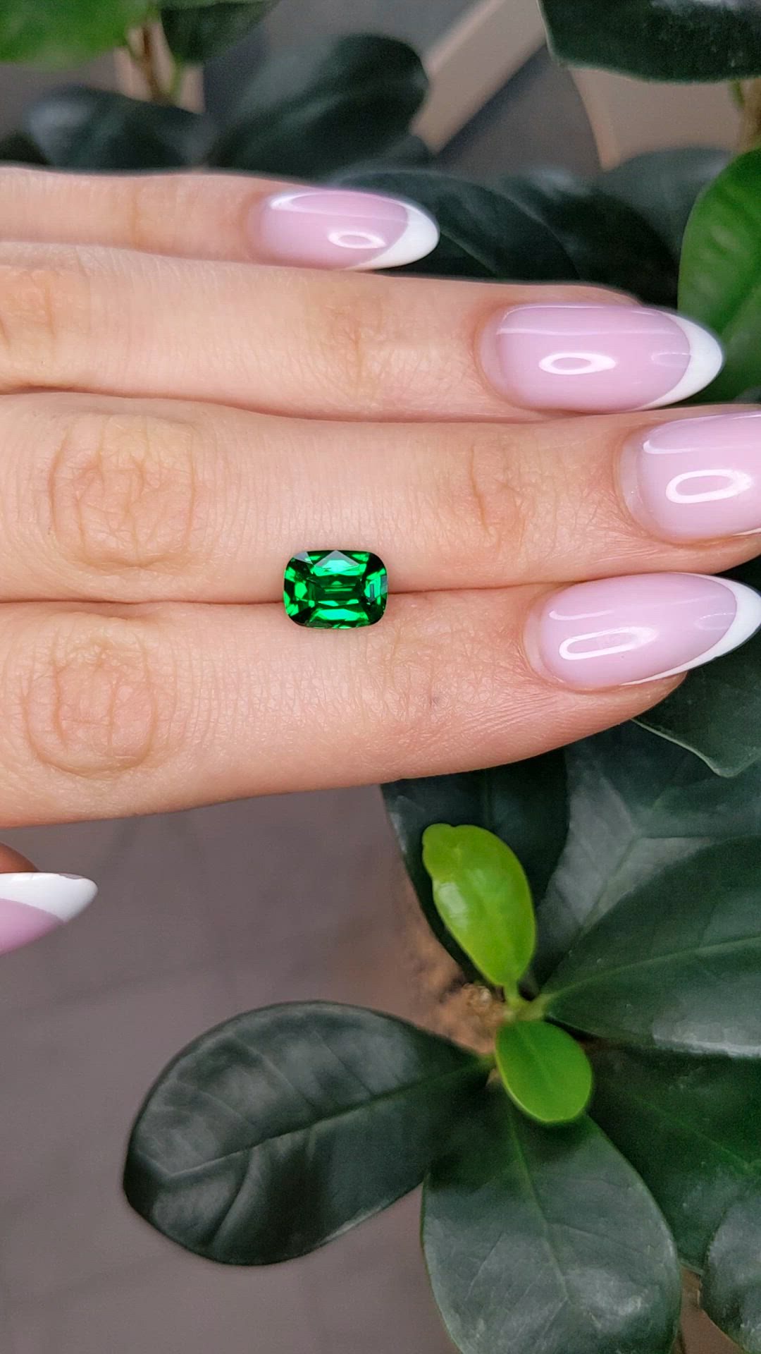 2.11 Ct. Tsavorite Garnet from Tanzania Size Video
