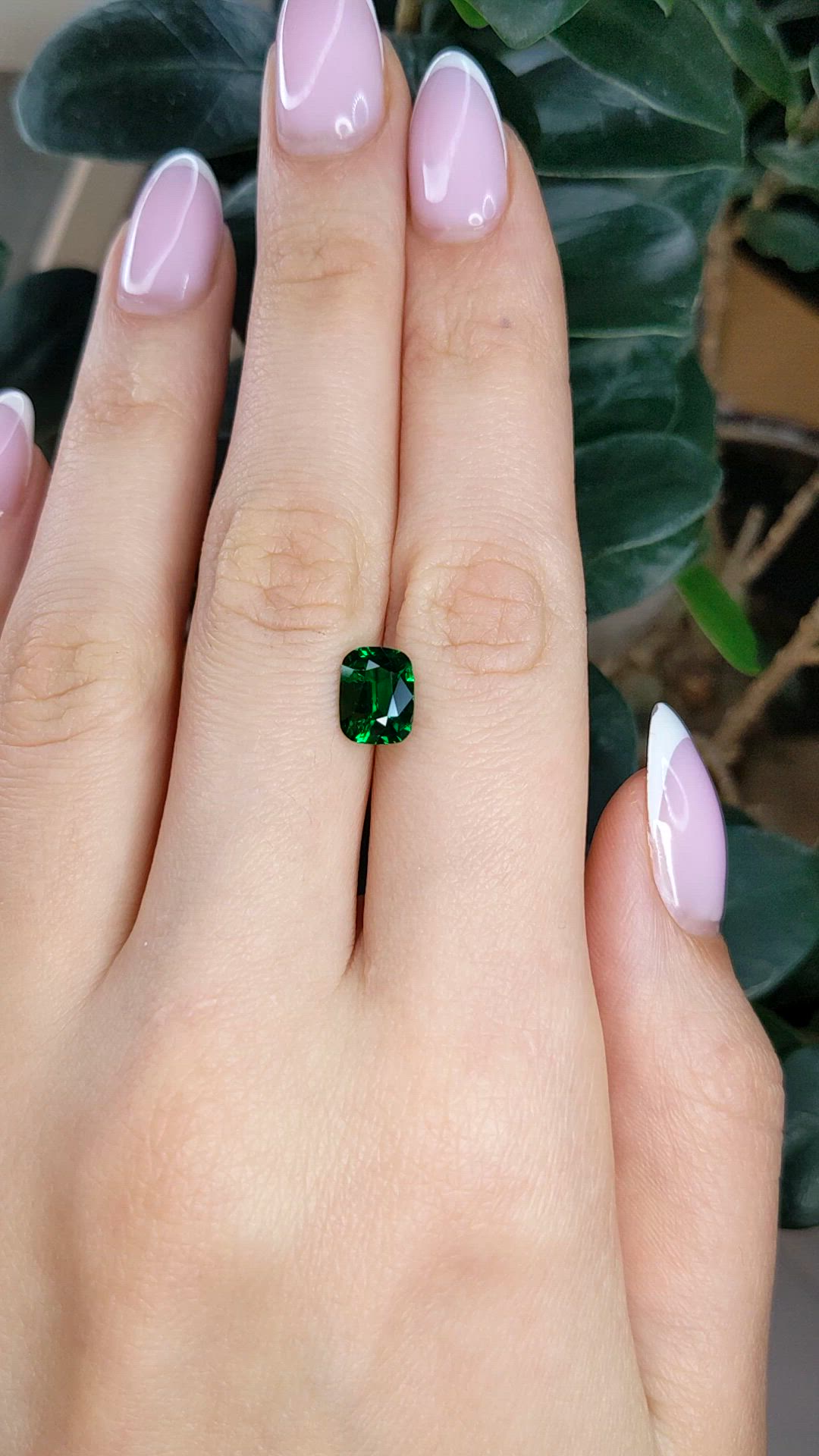 2.11 Ct. Tsavorite Garnet from Tanzania Size Video
