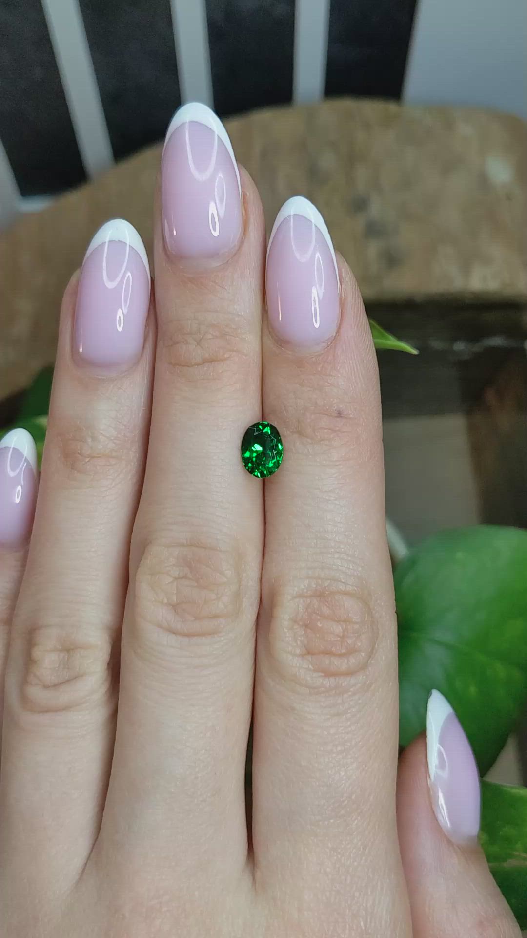 0.97 Ct. Tsavorite Garnet from Tanzania Size Video