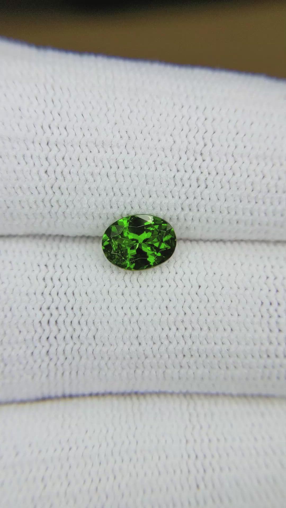 0.97 Ct. Tsavorite Garnet from Tanzania Size Video