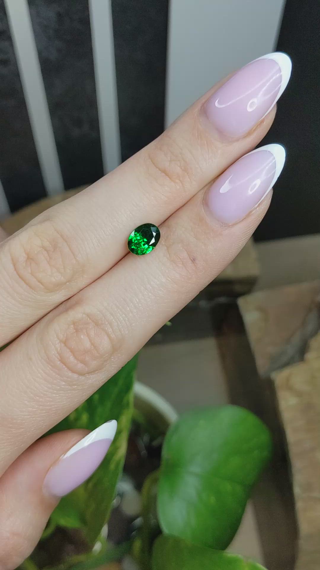 0.97 Ct. Tsavorite Garnet from Tanzania Size Video