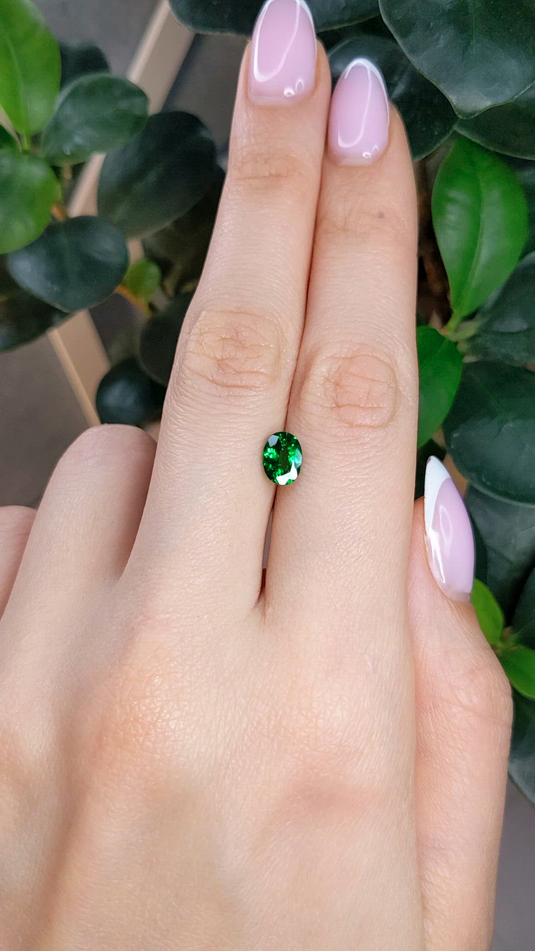1.16 Ct. Tsavorite Garnet from Tanzania Size Video