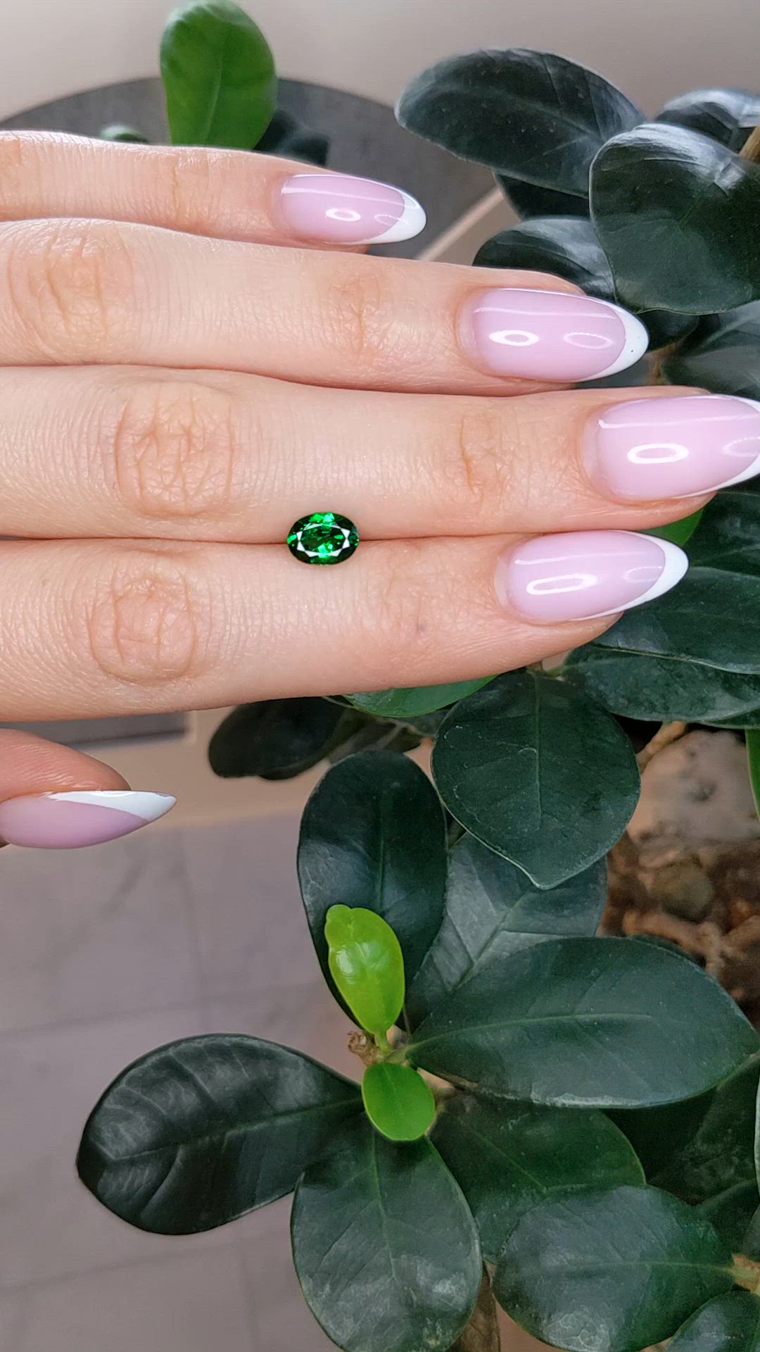 1.16 Ct. Tsavorite Garnet from Tanzania Size Video