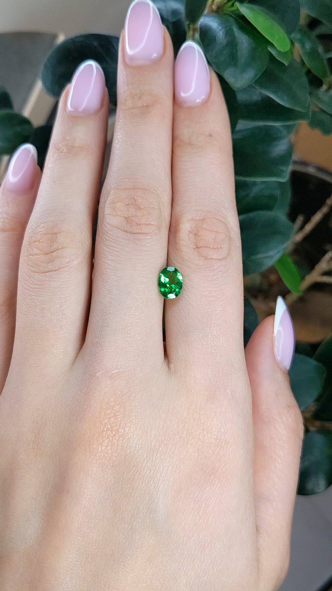 2.47 Ct. Tsavorite Garnet from Tanzania Size Video