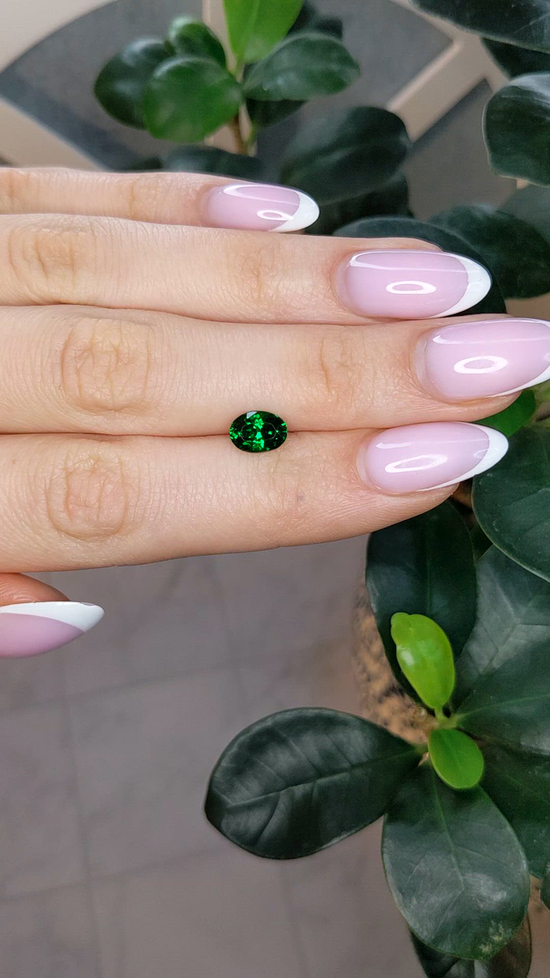1.38 Ct. Tsavorite Garnet from Tanzania Size Video