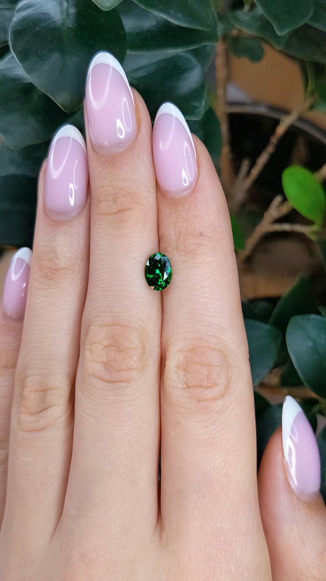 1.38 Ct. Tsavorite Garnet from Tanzania Size Video