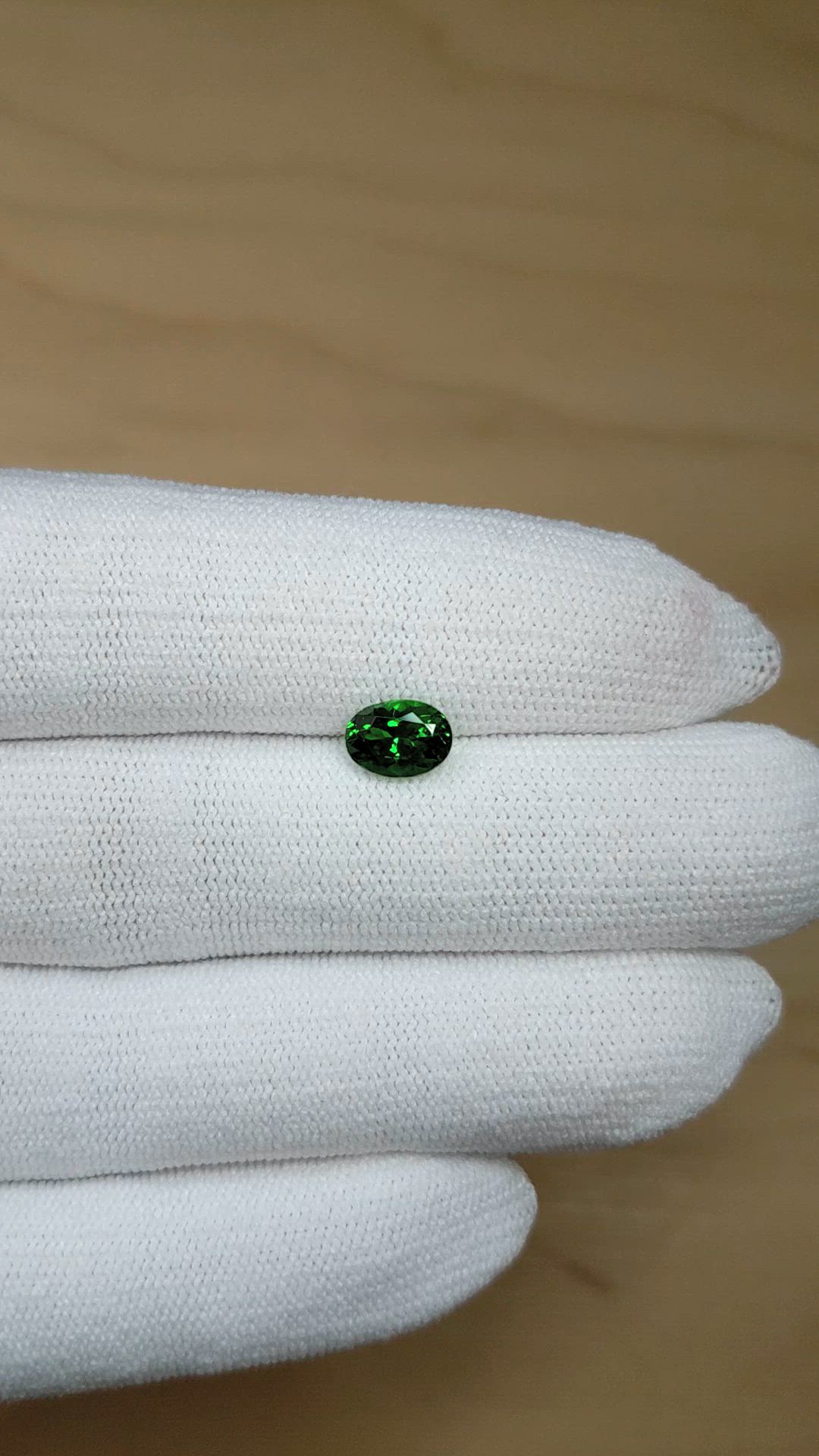 1.38 Ct. Tsavorite Garnet from Tanzania Size Video