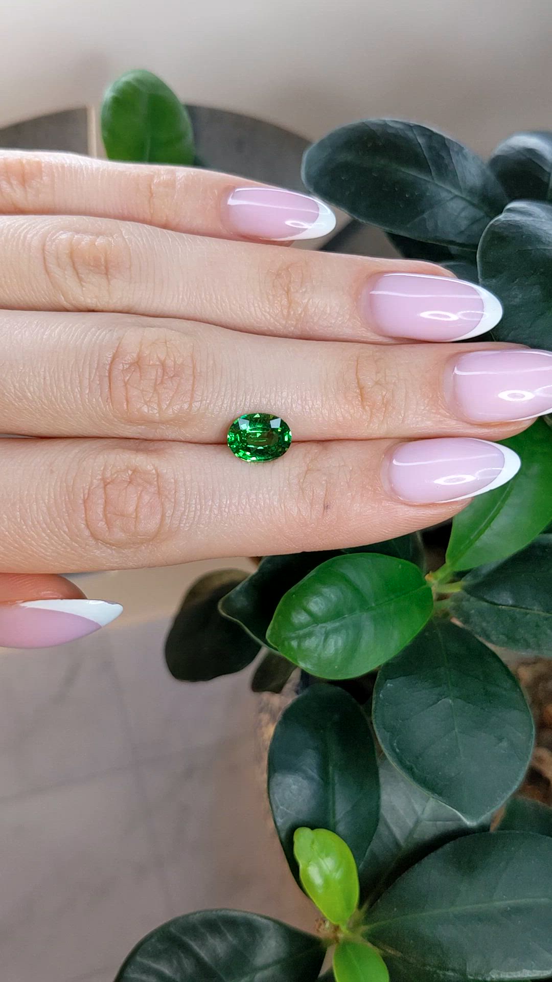 2.05 Ct. Tsavorite Garnet from Tanzania Size Video