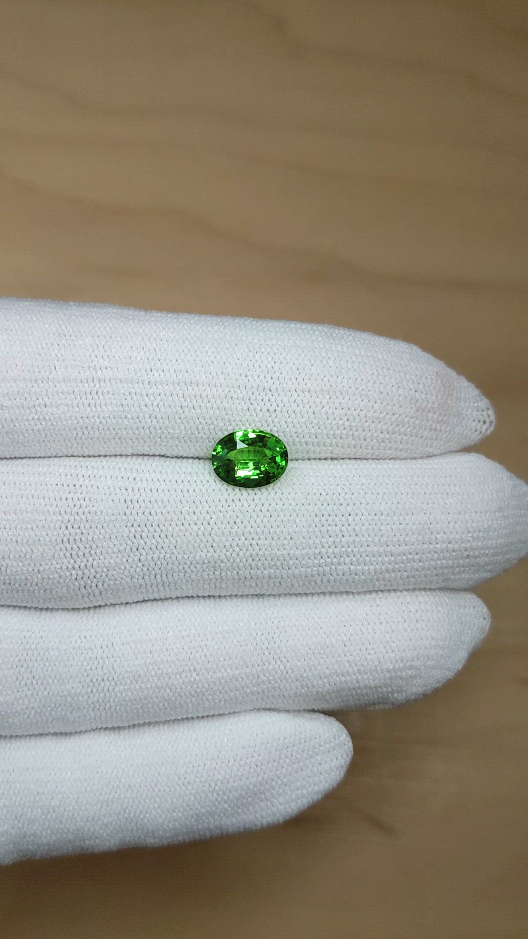 2.05 Ct. Tsavorite Garnet from Tanzania Size Video