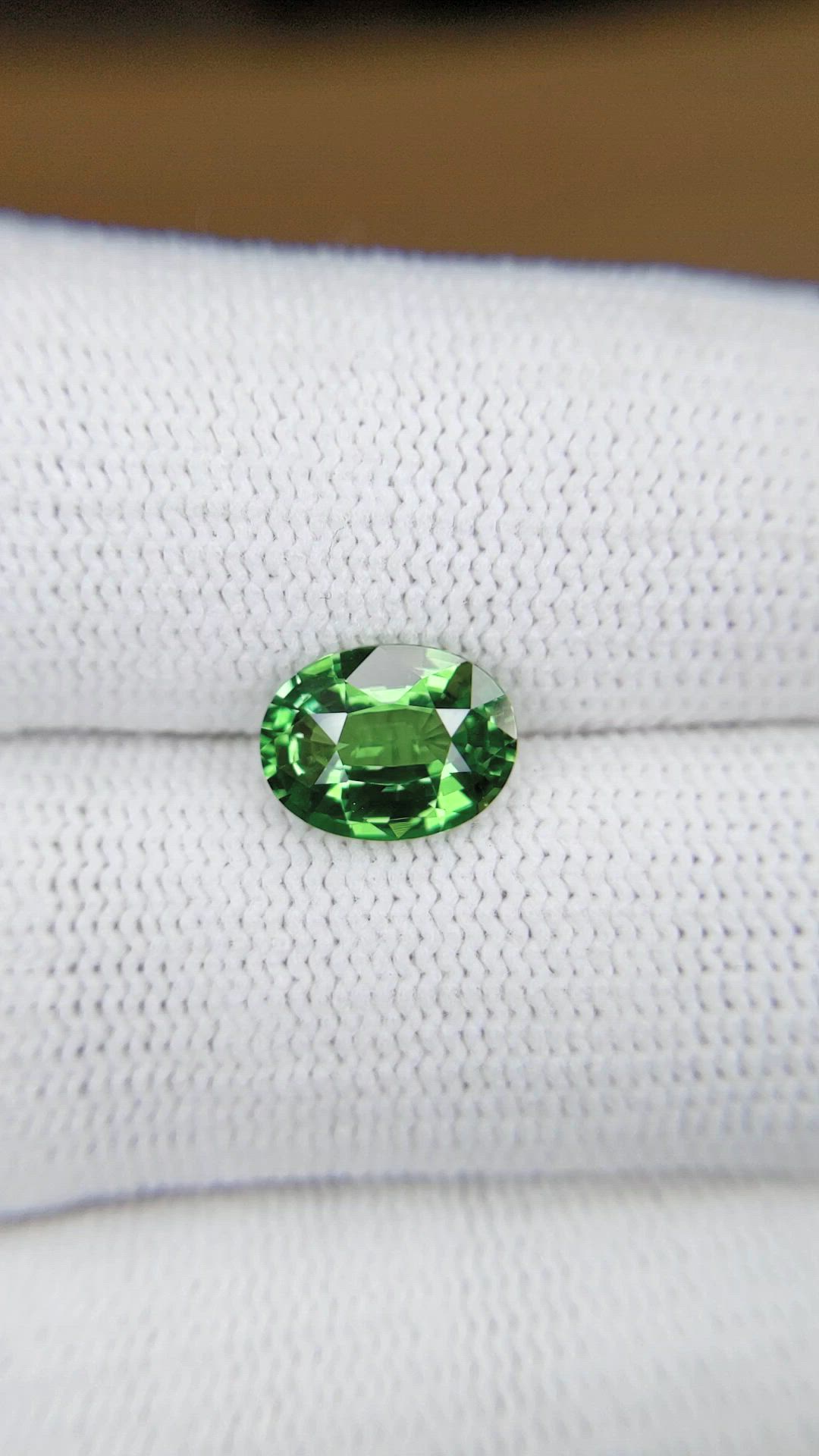 2.05 Ct. Tsavorite Garnet from Tanzania Size Video