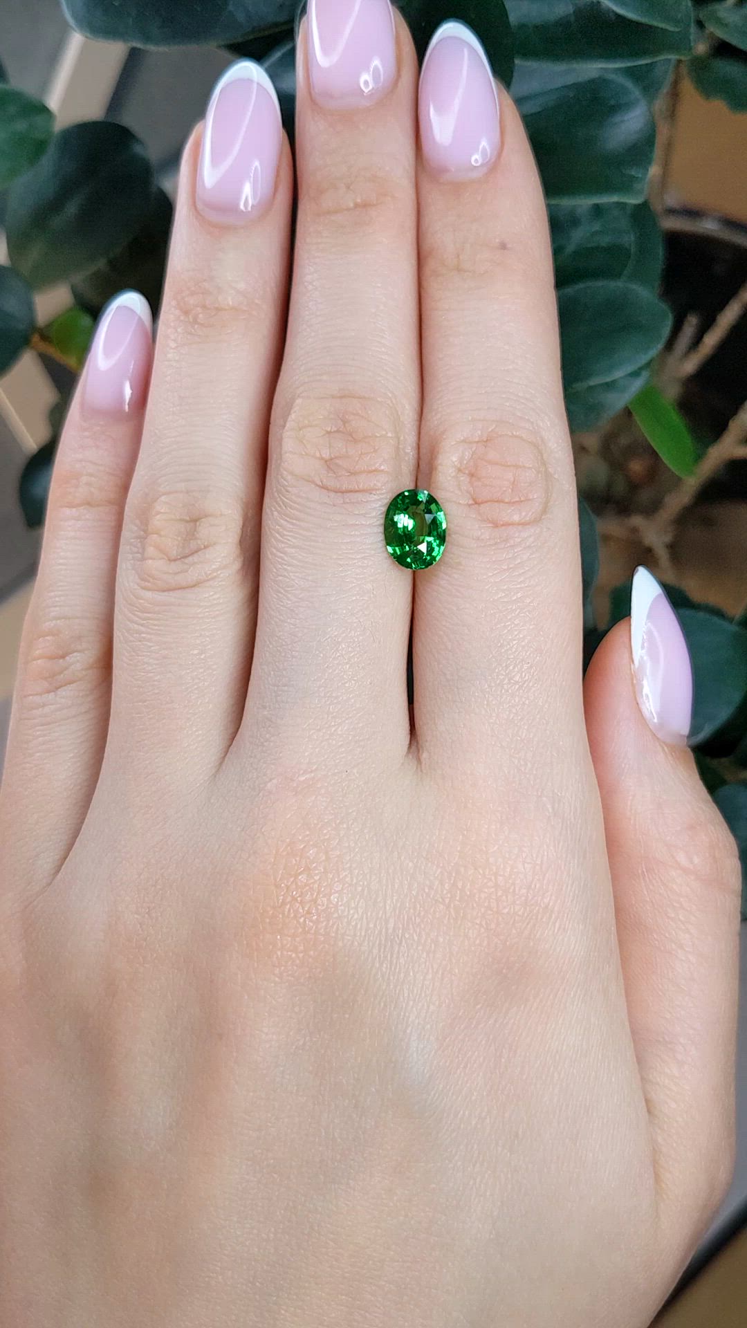 2.05 Ct. Tsavorite Garnet from Tanzania Size Video