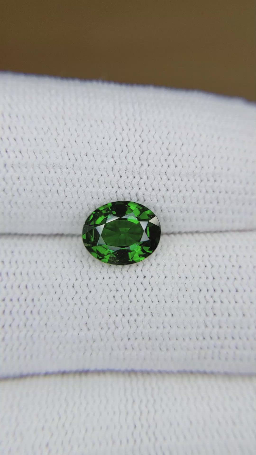 2.07 Ct. Tsavorite Garnet from Tanzania Size Video
