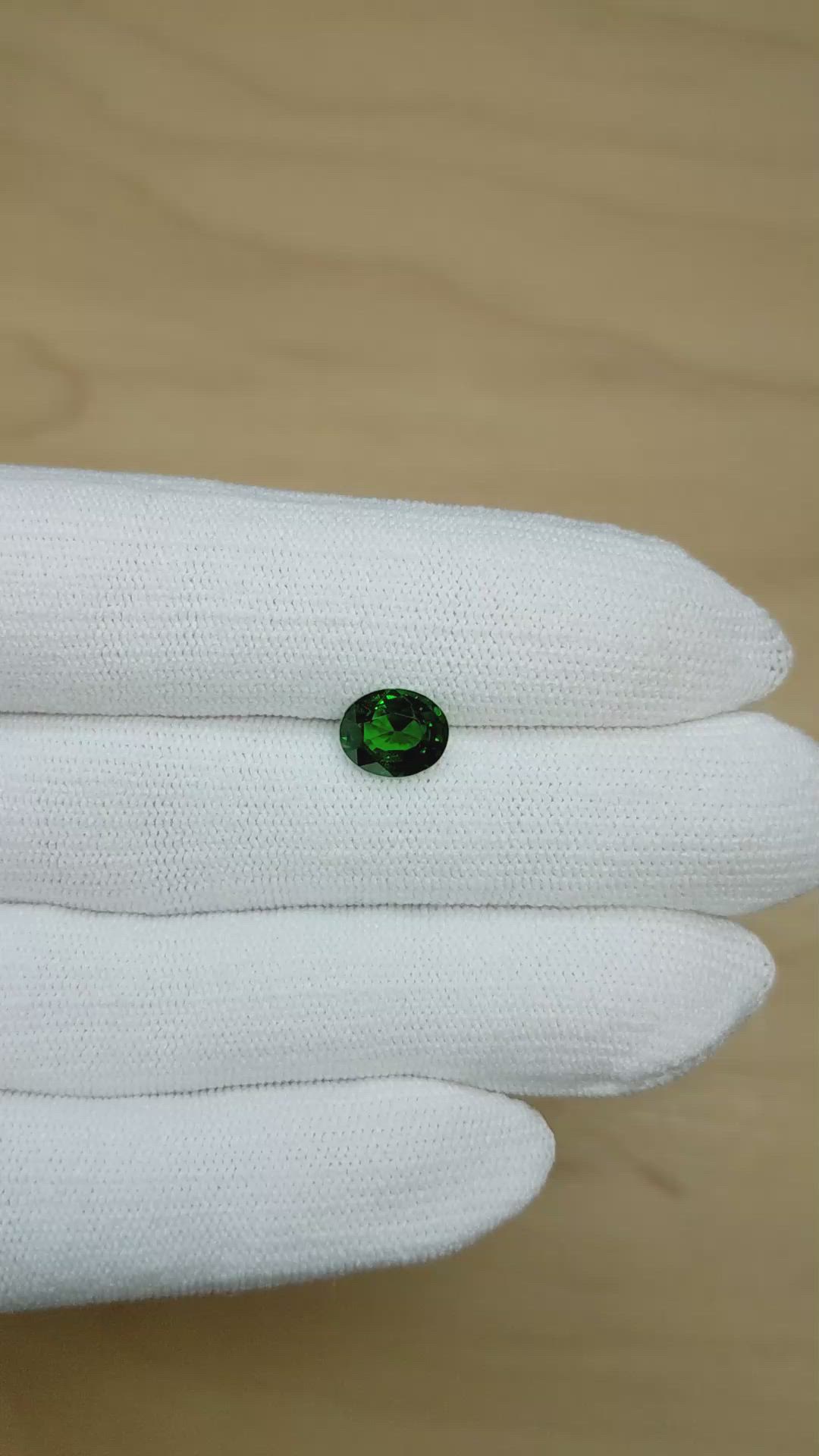 2.07 Ct. Tsavorite Garnet from Tanzania Size Video