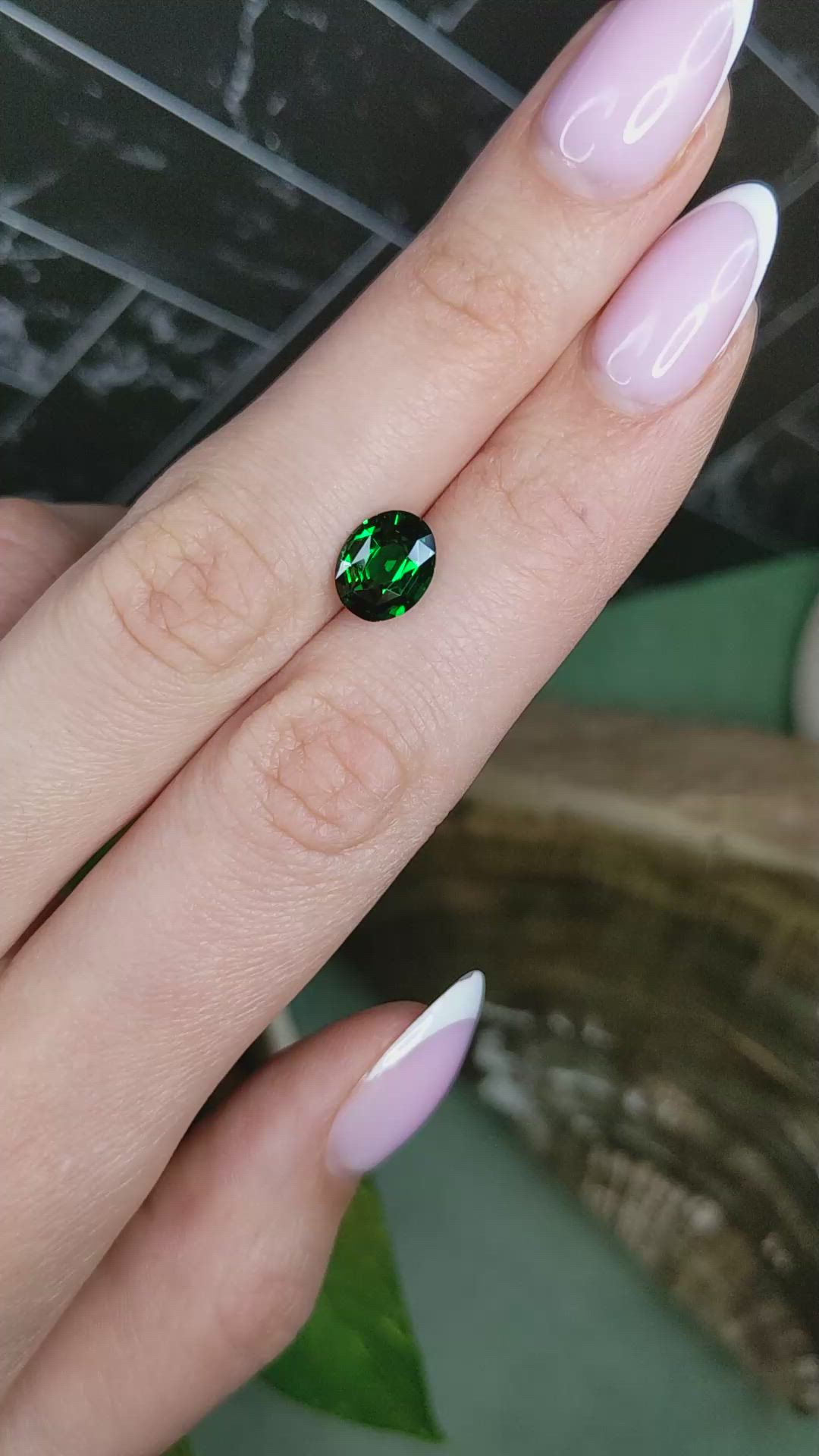 2.07 Ct. Tsavorite Garnet from Tanzania Size Video
