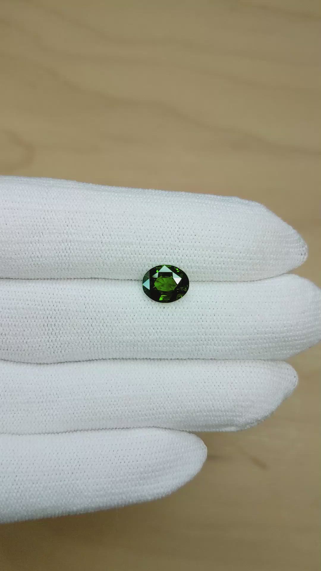 2.07 Ct. Tsavorite Garnet from Tanzania Size Video