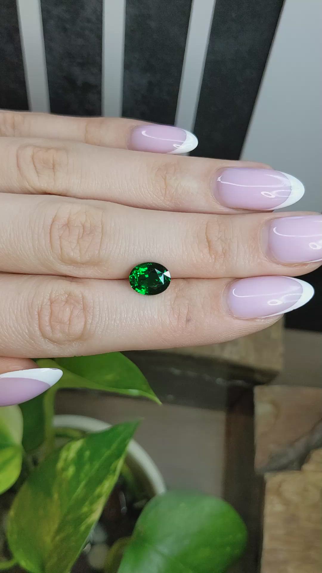 2.32 Ct. Tsavorite Garnet from Tanzania Size Video