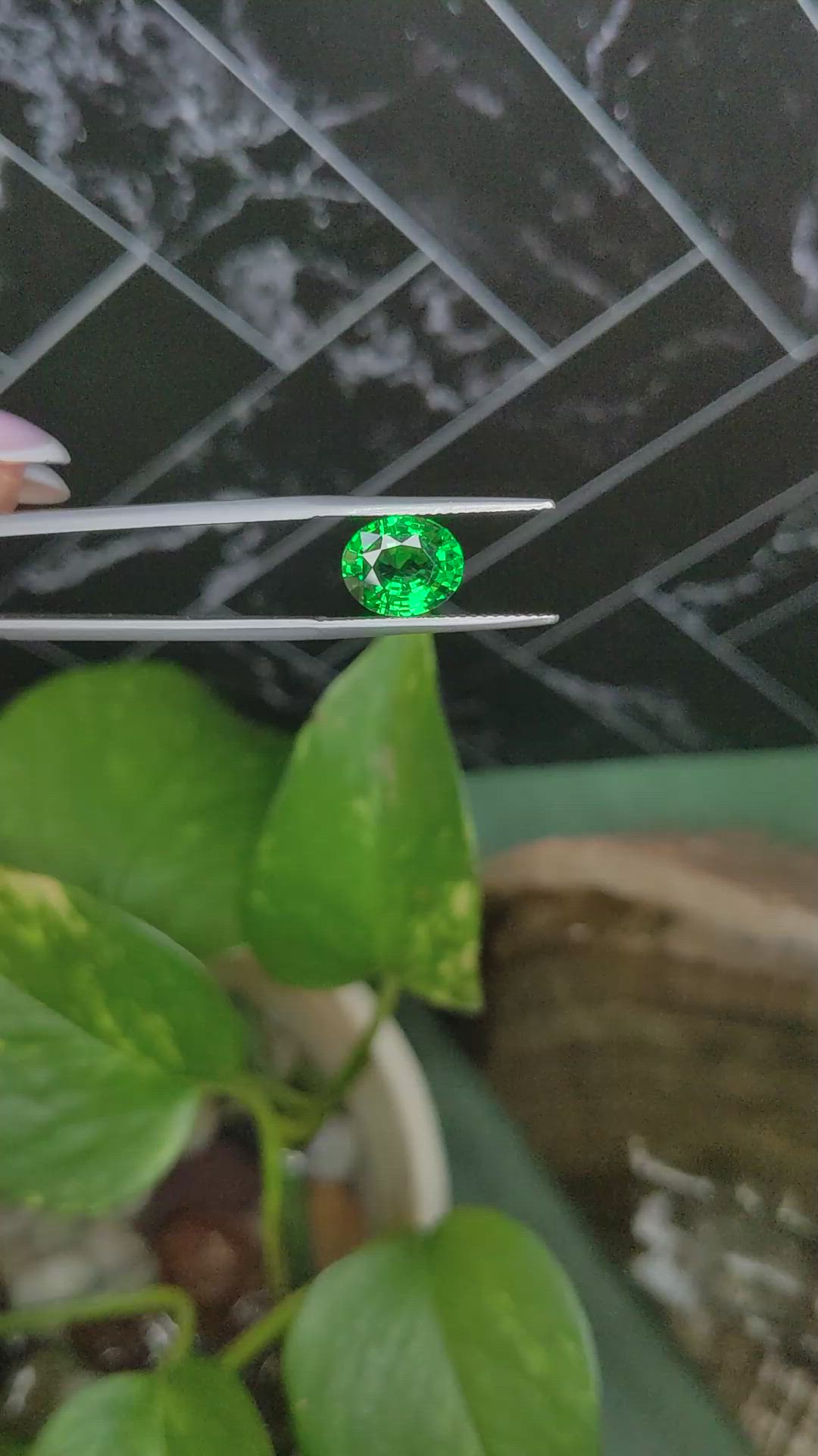 2.57 Ct. Tsavorite Garnet from Tanzania Size Video