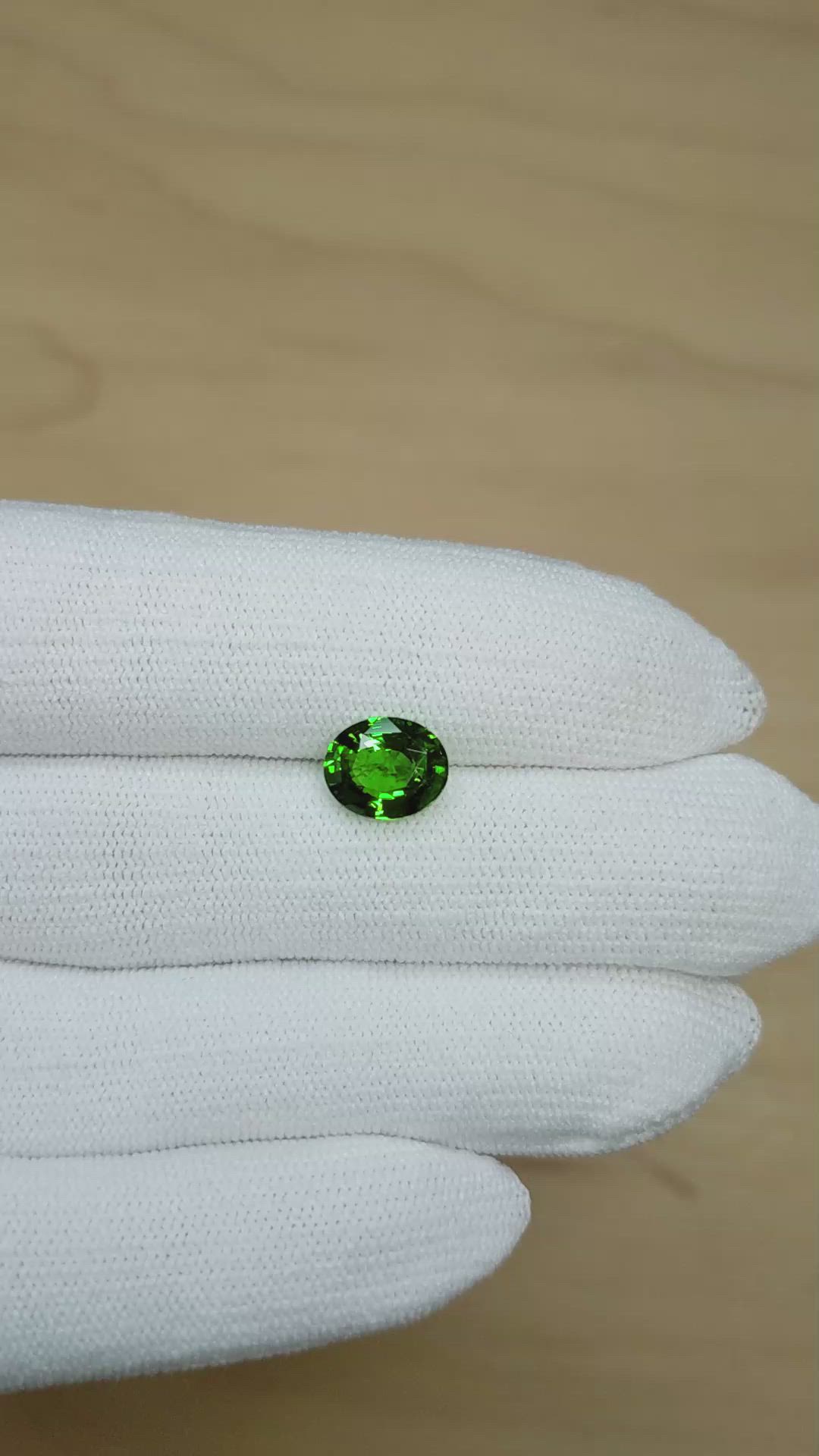 2.57 Ct. Tsavorite Garnet from Tanzania Size Video
