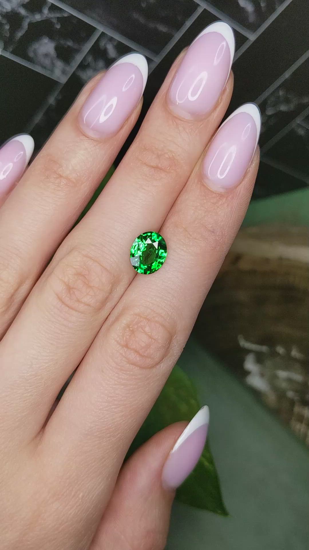 2.57 Ct. Tsavorite Garnet from Tanzania Size Video