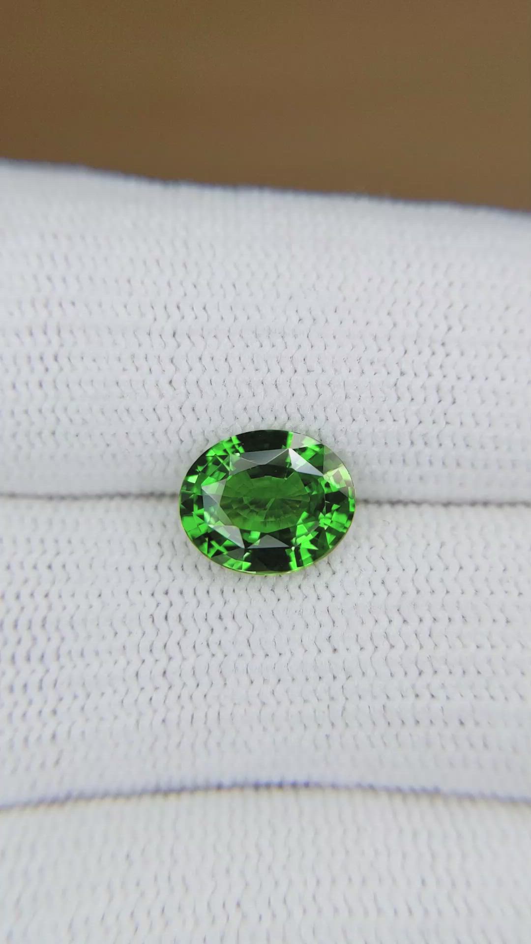 2.57 Ct. Tsavorite Garnet from Tanzania Size Video