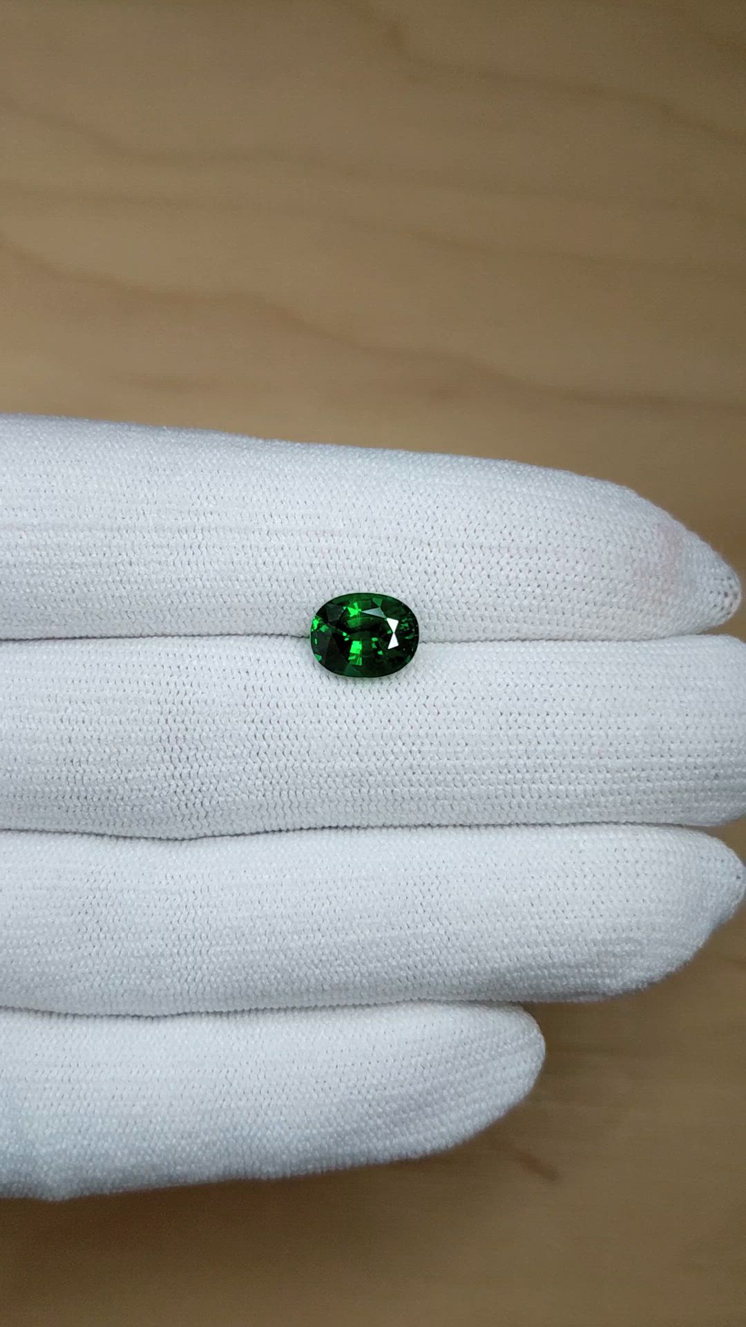 2.96 Ct. Tsavorite Garnet from Tanzania Size Video
