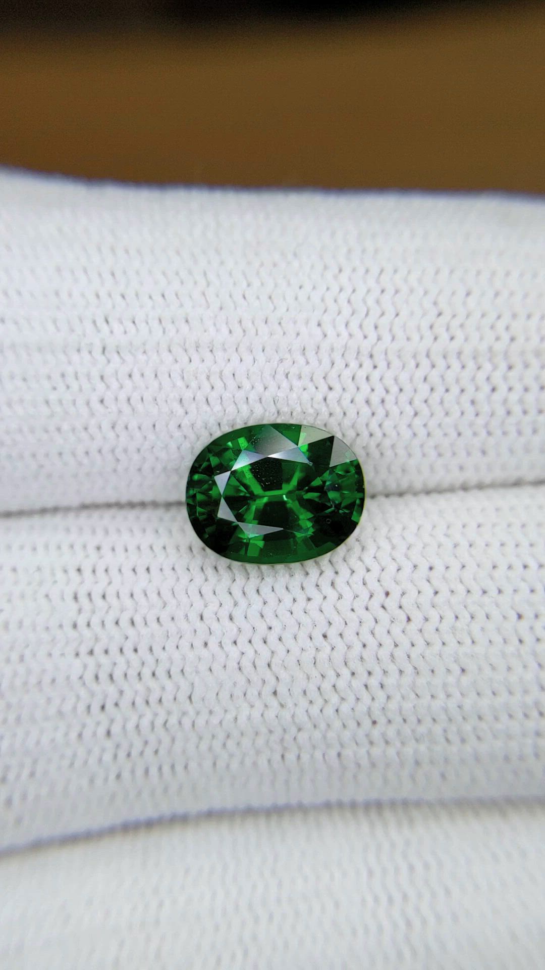 2.96 Ct. Tsavorite Garnet from Tanzania Size Video