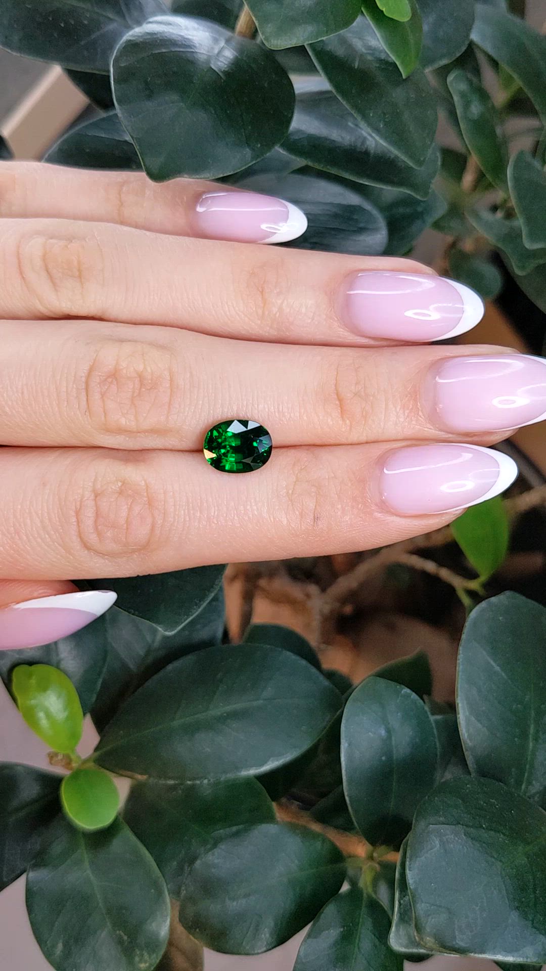 2.96 Ct. Tsavorite Garnet from Tanzania Size Video