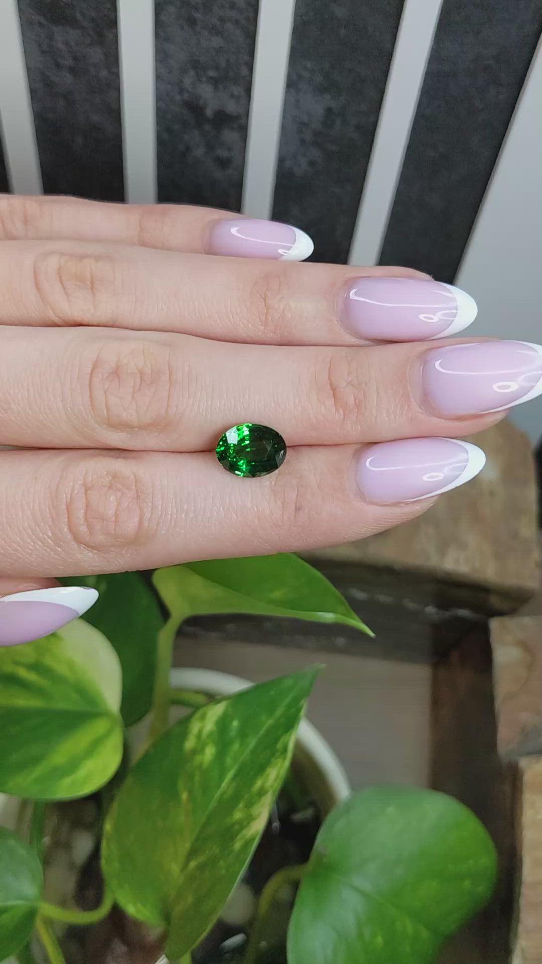 3.55 Ct. Tsavorite Garnet from Tanzania Size Video