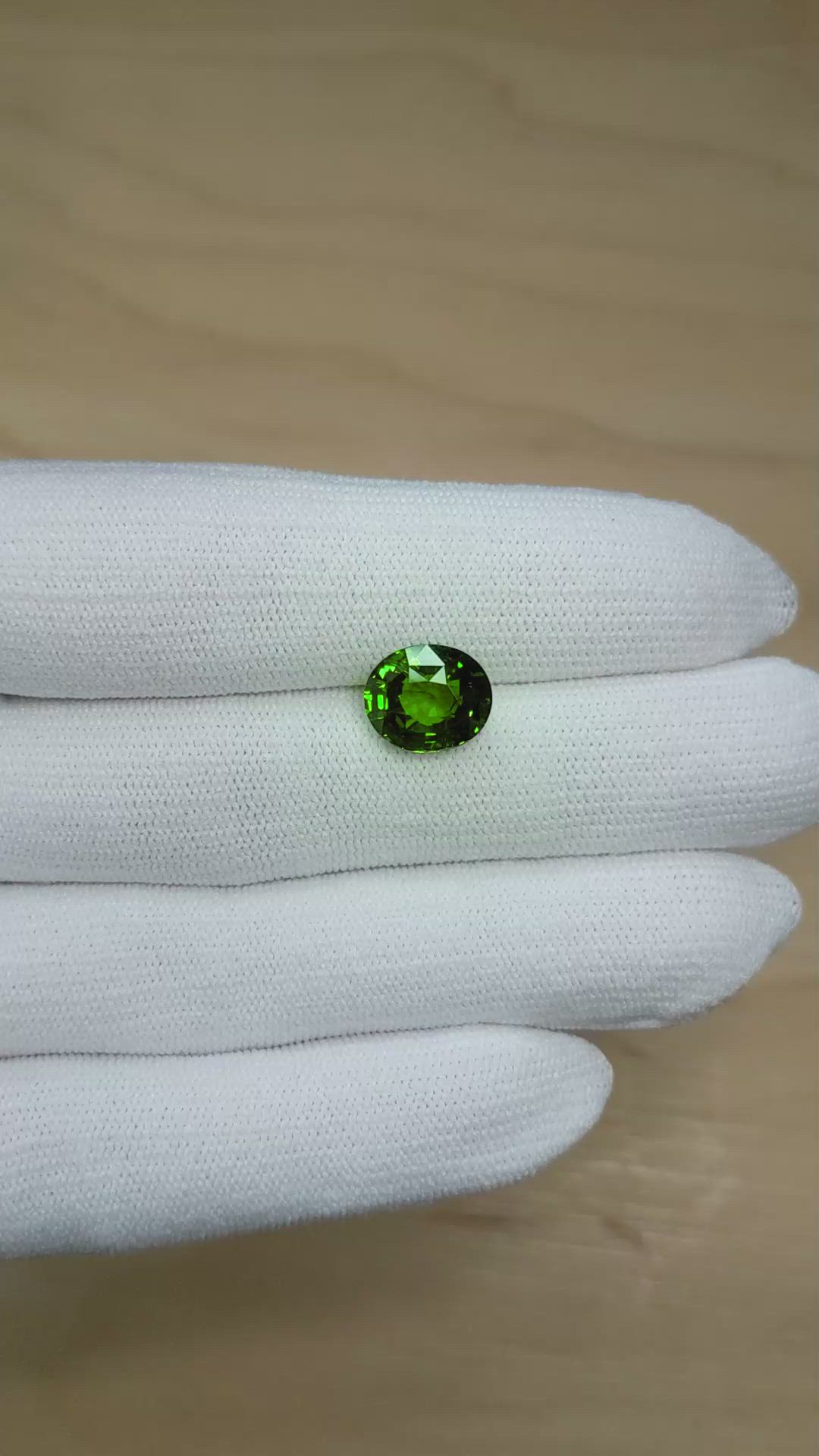 5.07 Ct. Tsavorite Garnet from East Africa Size Video